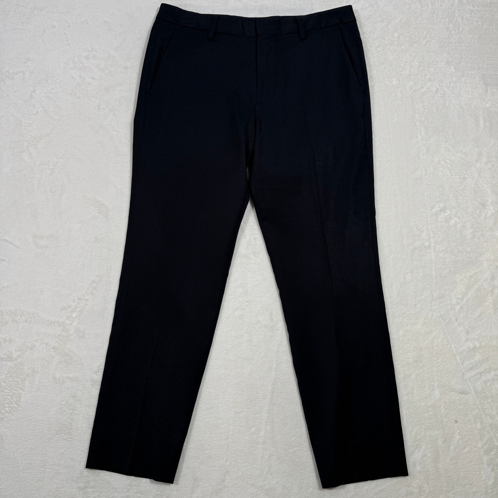 Bonobos Dress Pants Mens 32 Black Slim Fit Wool Blend Flat Front Professional